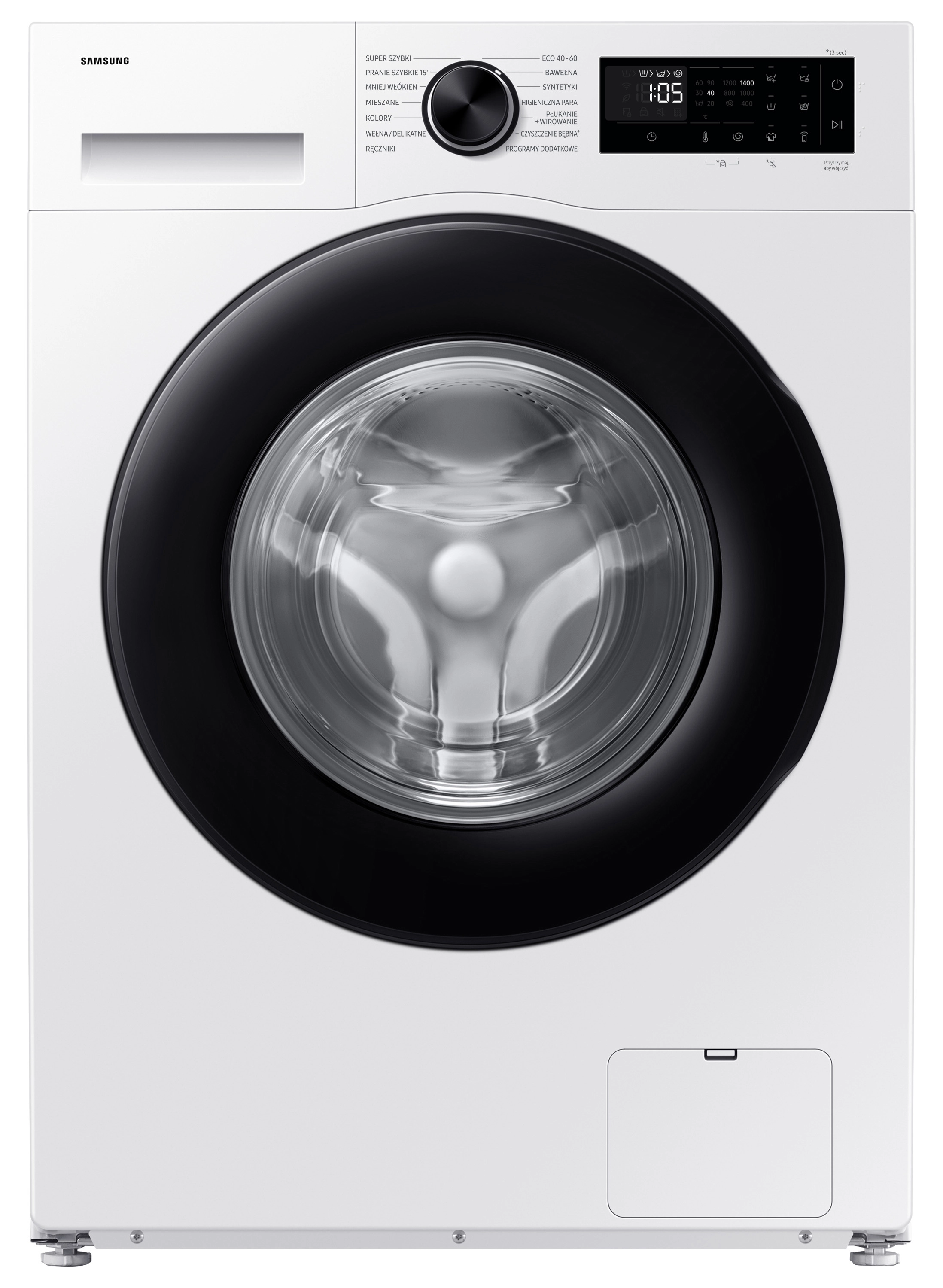 Pralka Samsung WW90DG5G34AEEO Slim Funkcje AI 9kg 1400obr/min Zdalne sterowanie