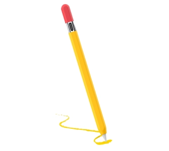 Skórka DooDroo do Apple Pen USB-C Żółty + 5 Nasadek