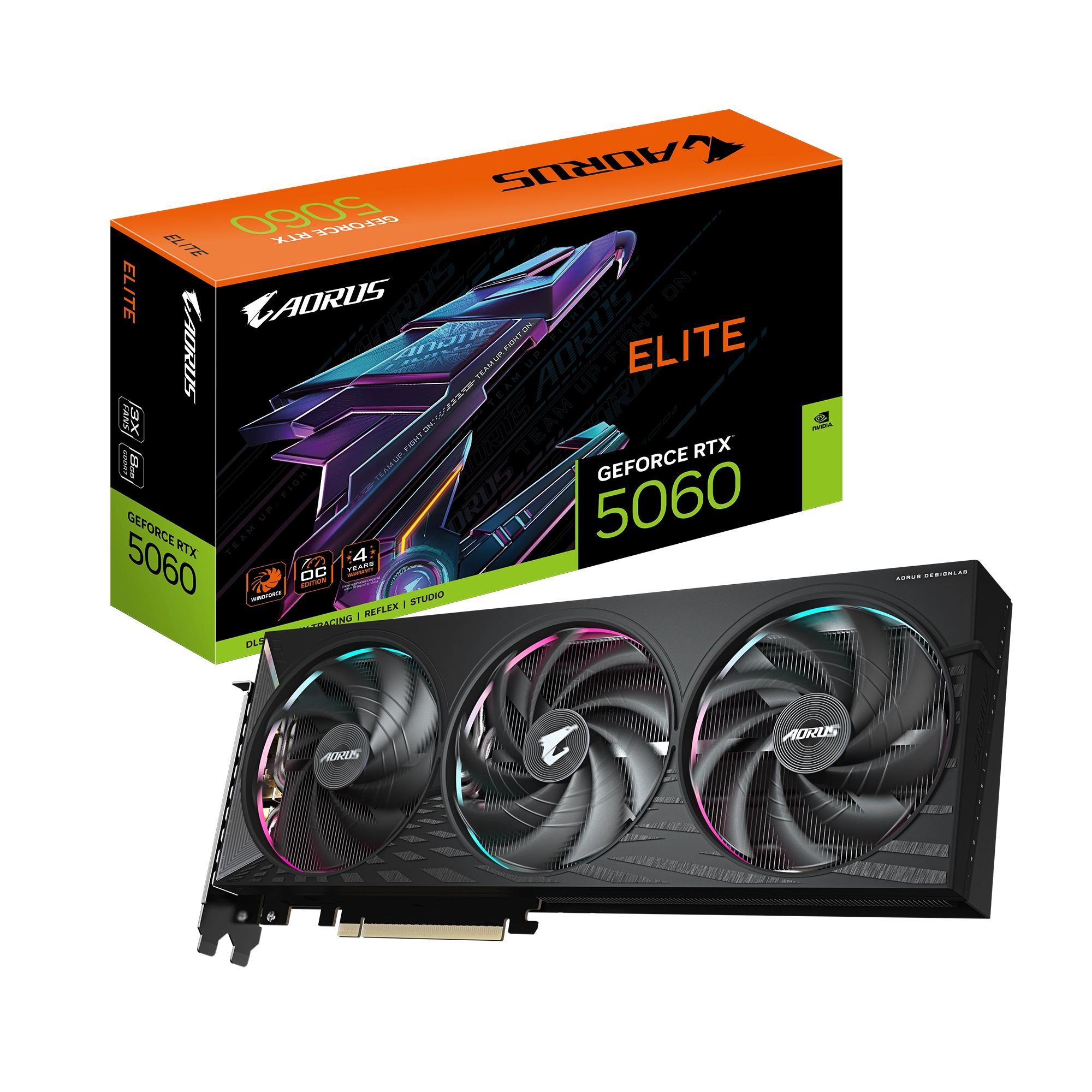 Karta graficzna Gigabyte AORUS GeForce RTX 5060 ELITE 8GB GDDR7 128bit DLSS 4