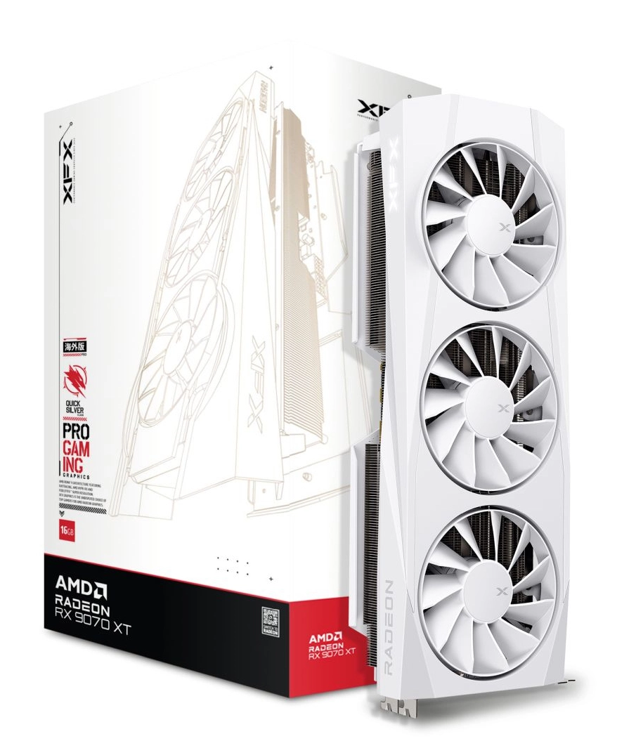 Karta graficzna XFX Quicksilver Radeon RX 9070 XT White Gaming Edition 16GB GDDR6 256bit FSR