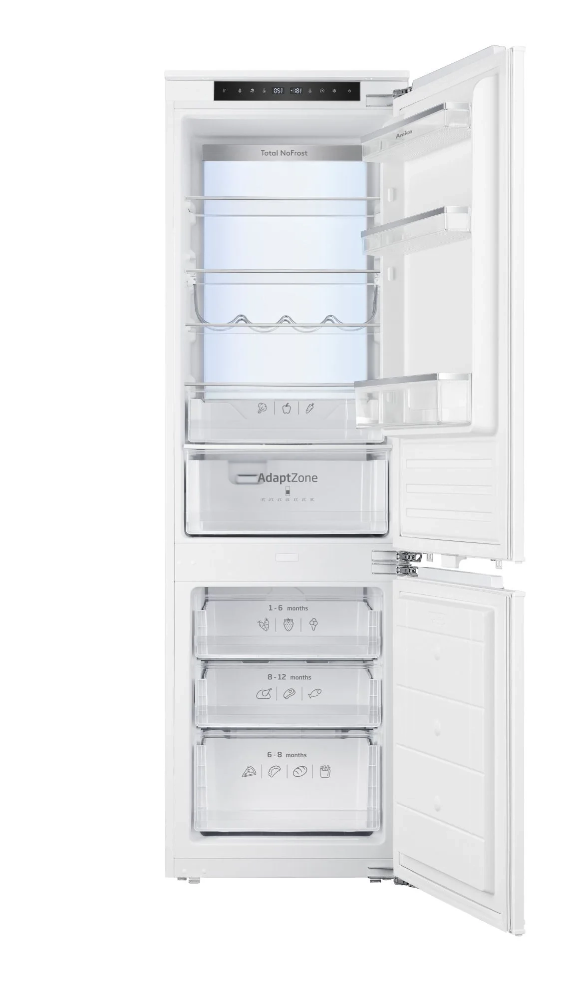 Lodówka Amica BK2995.5FCNO Pełny No Frost 176,9cm Szuflada z regulacją wilgotności