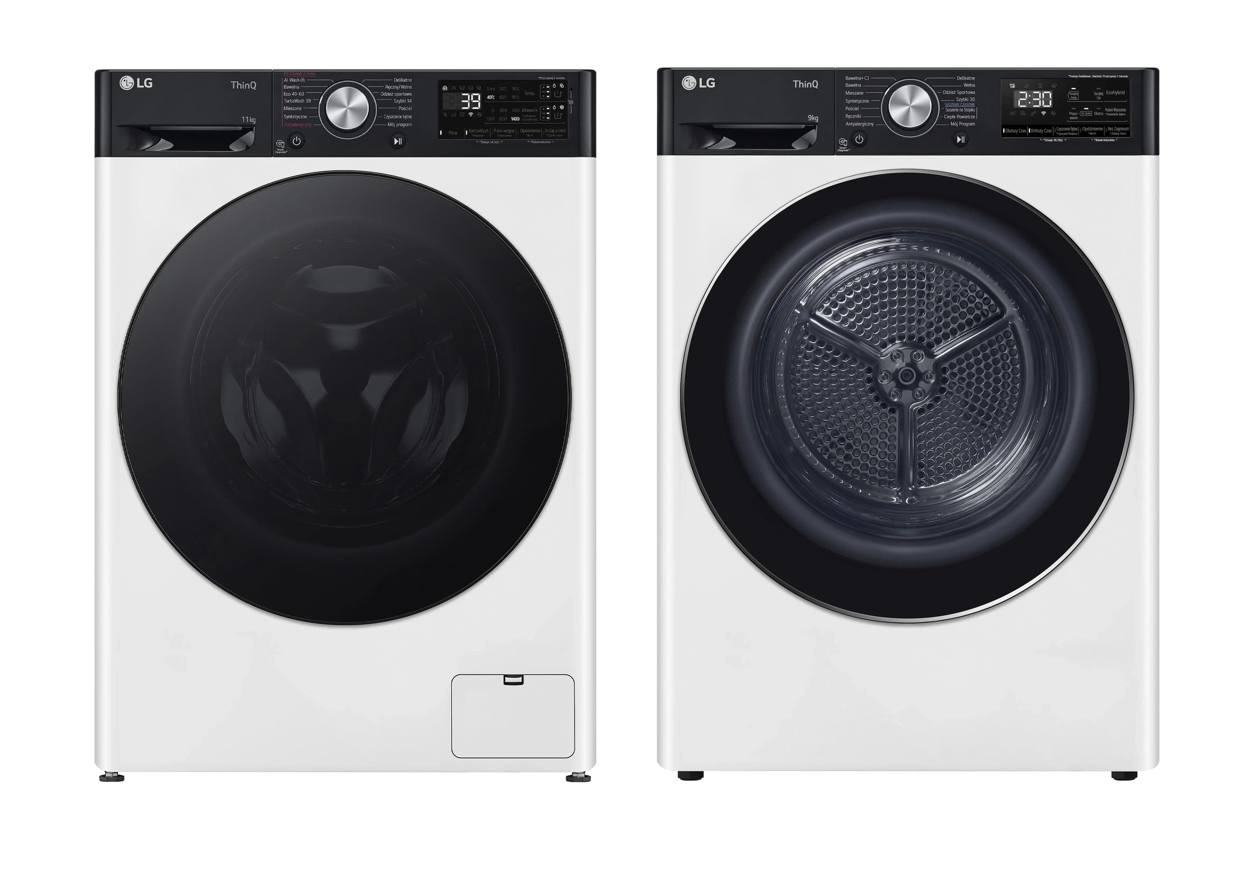 Zestaw LG pralka Vivace R750 F4W1175YW 11kg 1400obr/min + suszarka Vivace RH90V9LV2N 9kg 60cm