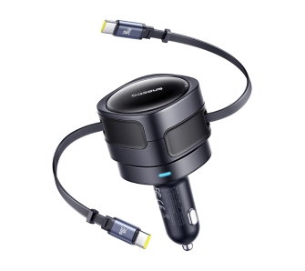 Ładowarka samochodowa Baseus 2 kable USB-C 60W Czarny