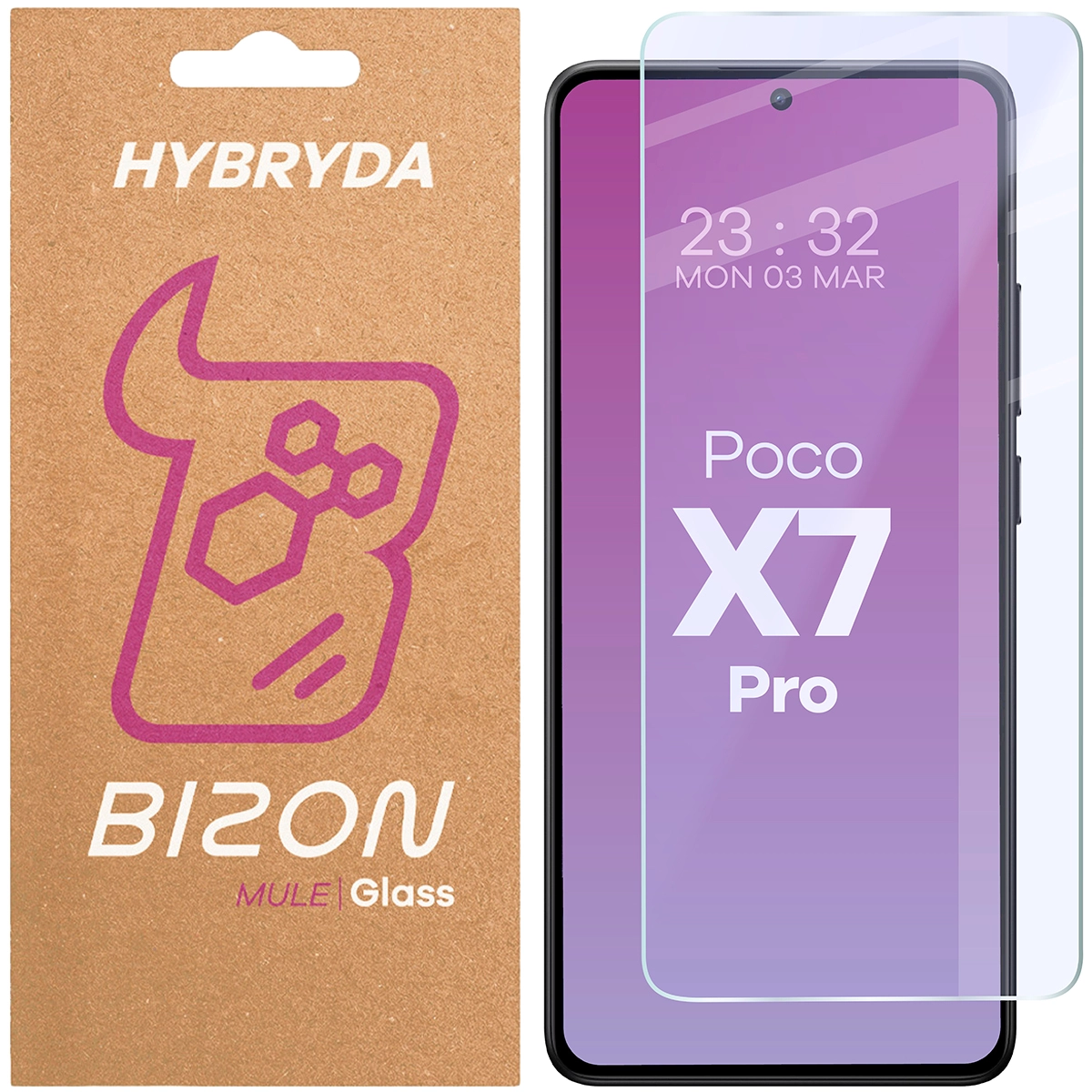 Szkło hybrydowe Bizon Elastyczne Mule do Xiaomi Poco X7 Pro