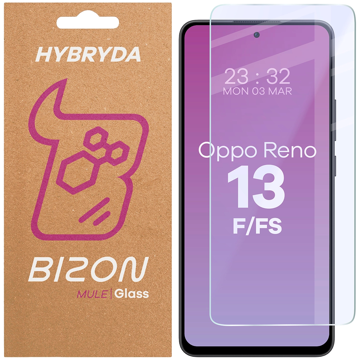 Szkło hybrydowe Bizon Elastyczne Mule do Oppo Reno13 F/FS