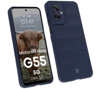 Etui Bizon Tur do Motorola Moto G55 5G Granatowy