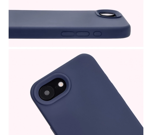 Bizon Silikonowe Soft do iPhone 16e Granatowy