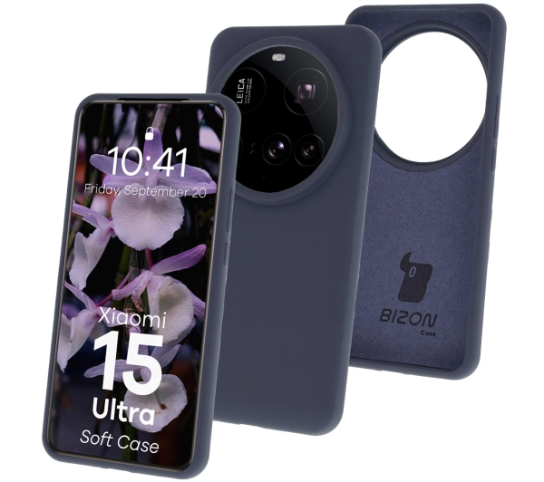 Bizon Silikonowe Soft do Xiaomi 15 Ultra Granatowy