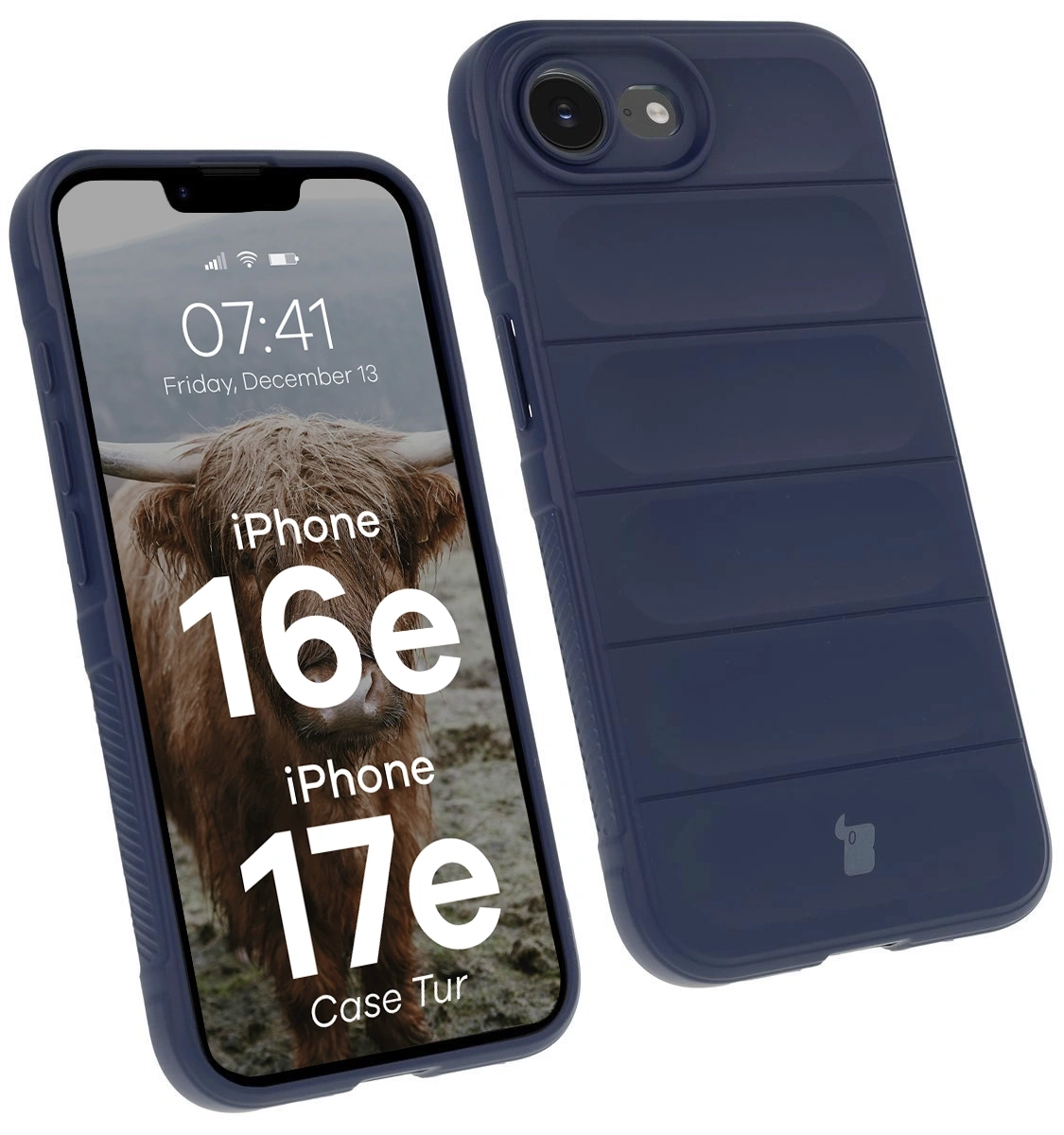Etui Bizon Tur do iPhone 16e/17e Granatowy