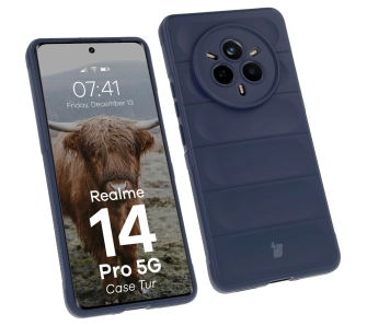 Etui Bizon Tur do Realme 14 Pro 5G Granatowy