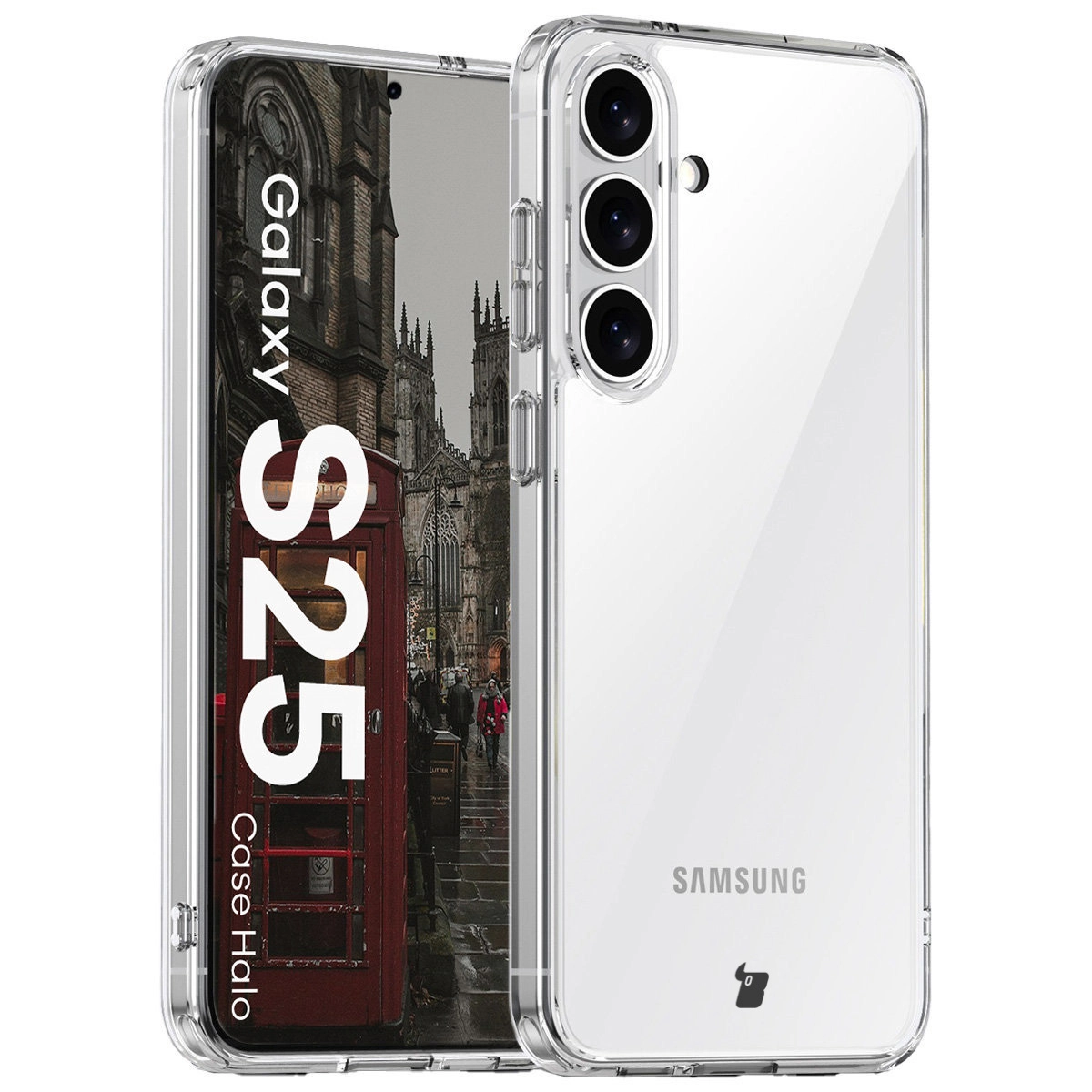Etui Bizon Halo do Samsung Galaxy S25 Przezroczysty
