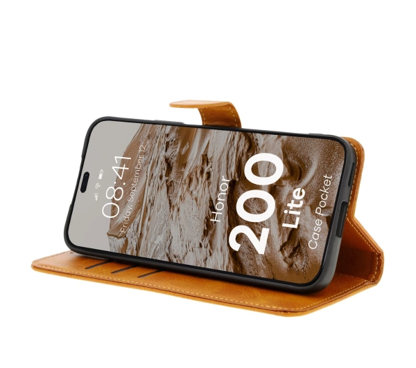 Bizon z klapką Pocket do Honor 200 Lite Brązowy