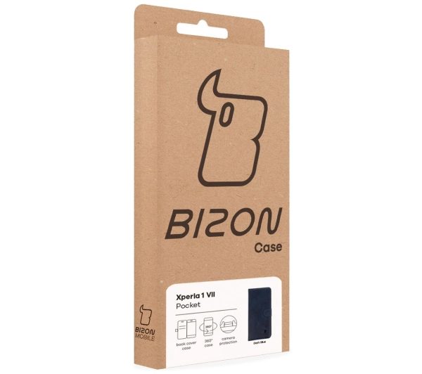 Bizon z klapką Pocket do Sony Xperia 1 VII Granatowy