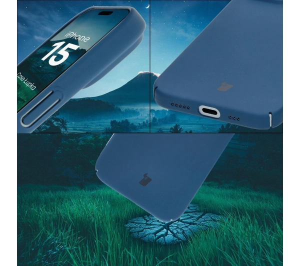 Bizon Łupka do iPhone 15 Niebieski