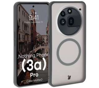 Bizon MatteO z MagSafe do Nothing Phone 3a Pro szare