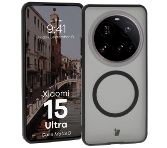 Etui Bizon MatteO z MagSafe do Xiaomi 15 Ultra Przydymione-czarny
