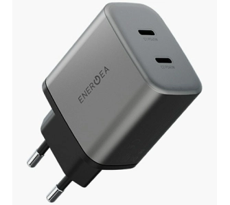 Ładowarka sieciowa Energea Ampcharge GaN45 2x USB-C PD/PPS/QC3.0 45W Szary