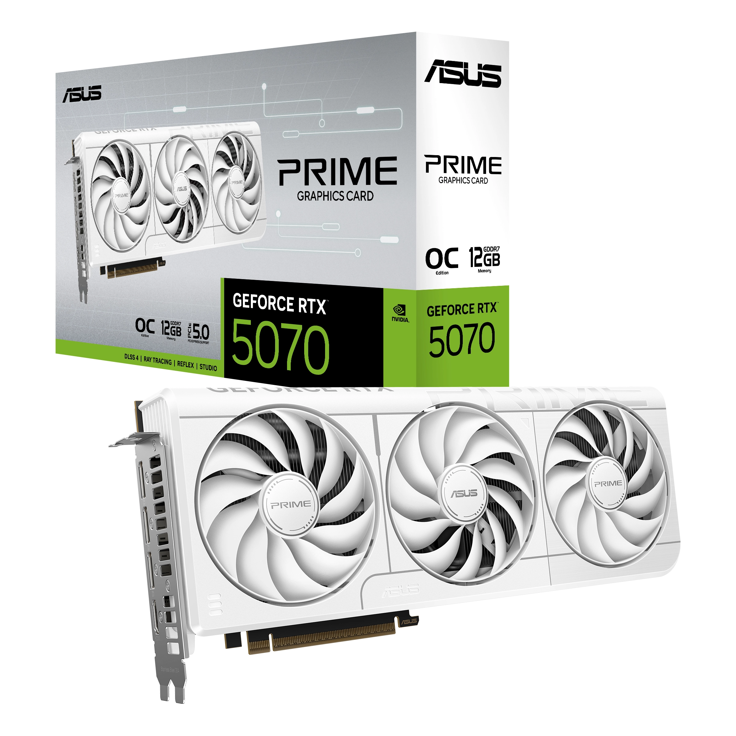 Karta graficzna ASUS Prime GeForce RTX 5070 White OC Edition 12GB GDDR7 192bit DLSS 4