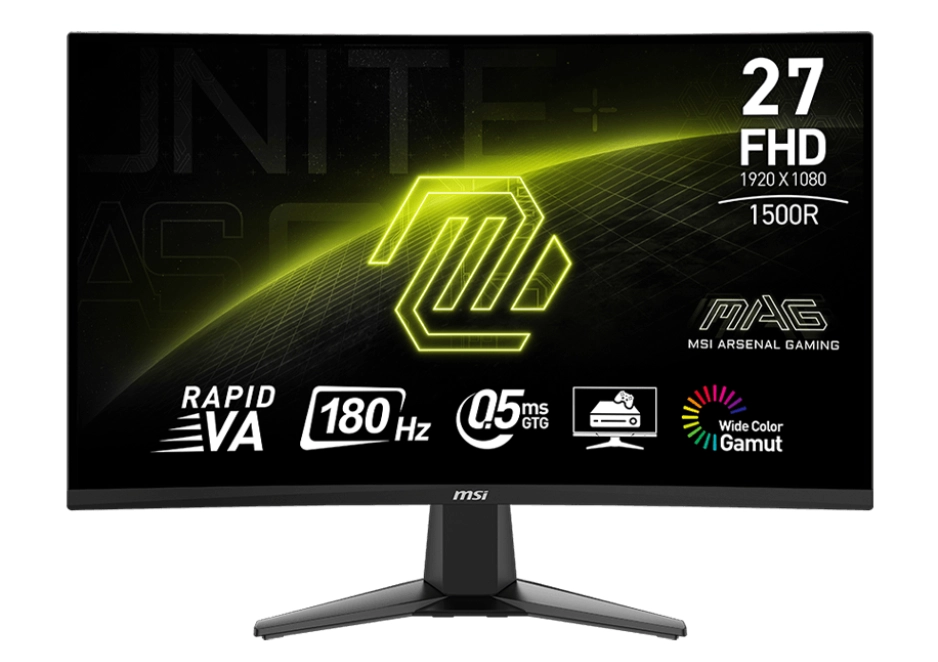 Monitor MSI MAG 27C6F 27" Full HD Rapid VA 180Hz 0,5ms Zakrzywiony Gamingowy