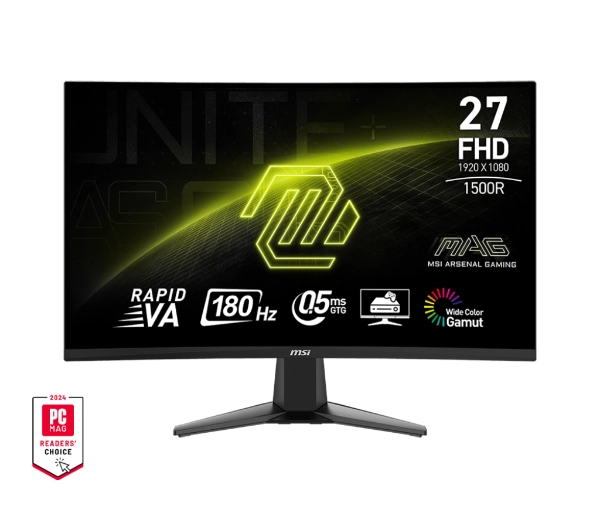 MSI MAG 27C6F 27" Full HD Rapid VA 180Hz 0,5ms Zakrzywiony Gamingowy - Kup na Raty - RRSO 0%