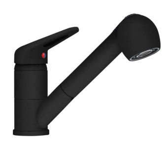 Bateria Franke Prince II Pull-Out spray Czarny Mat