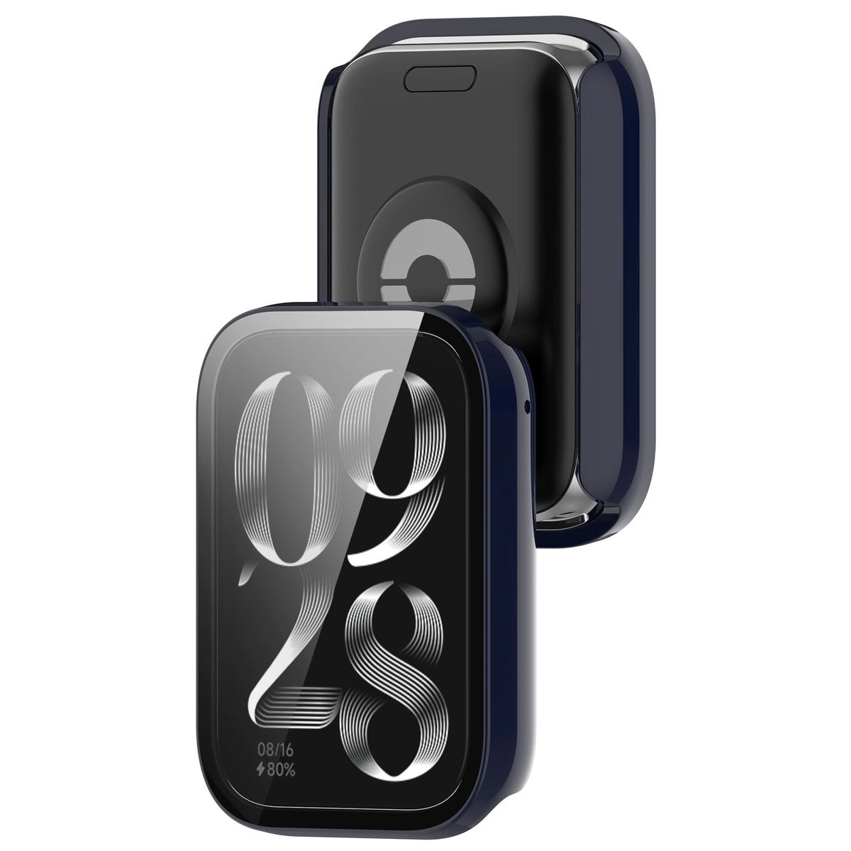 Nakładka na tarczę Bizon ze szkłem do Xiaomi Mi Smart Band 9 Pro niebieski