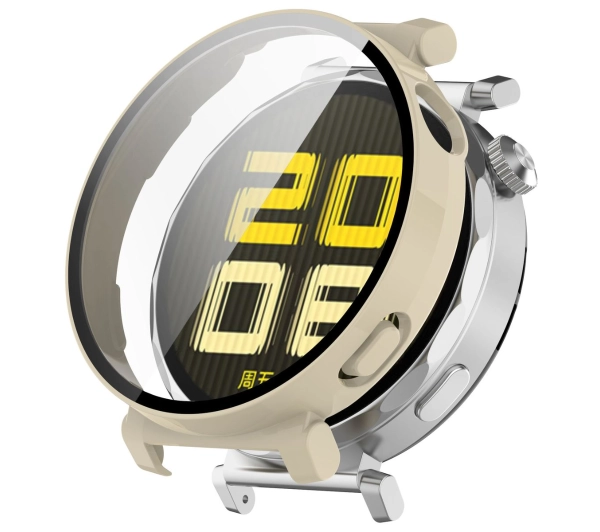 Bizon ze szkłem do Huawei Watch GT5 Pro 42 mm beżowy