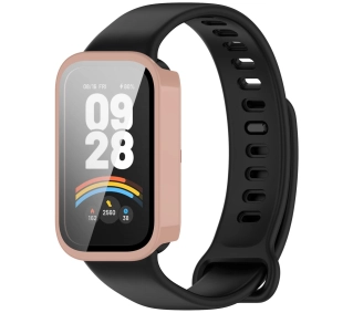 Bizon ze szkłem do  Xiaomi Mi Smart Band 9 Active / Xiaomi Redmi Band 3 różowy