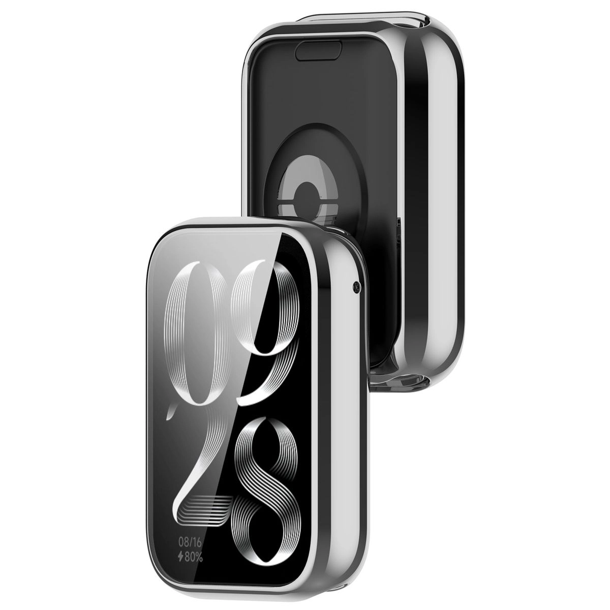 Nakładka na tarczę Bizon Felipe do Xiaomi Mi Smart Band 9 Pro srebrny
