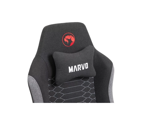 Marvo Kahn Gray Gamingowy do 150kg Tkanina Czarno-szary - Kup na Raty - RRSO 0%