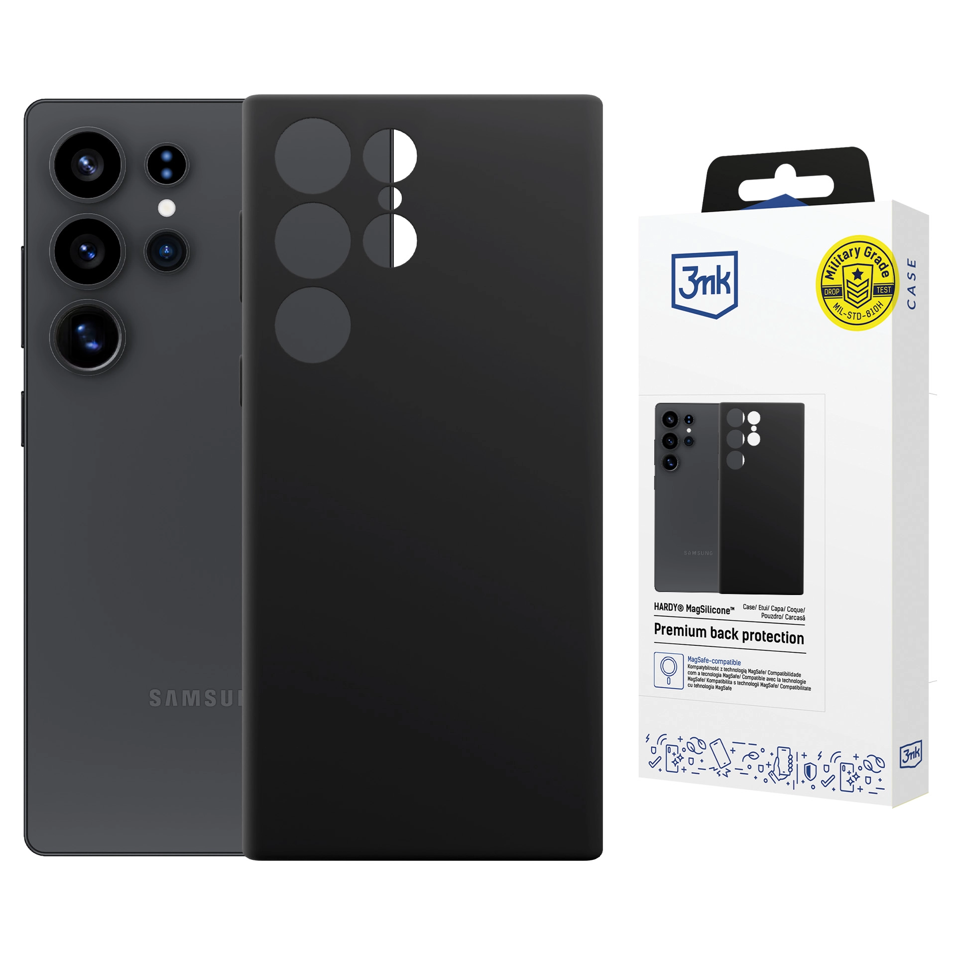 Etui 3mk Hardy MagSilicone Black do Samsung Galaxy S23 Ultra