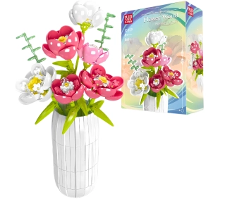 Mould King Klocki Konstrukcyjne Kwiat Piwonii w Wazonie (10059)