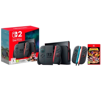 Konsola Nintendo Switch 2 Joy-Con Czarny + Mario Kart World + Donkey Kong Bananza + Joy-Con 2 Pair (2szt)