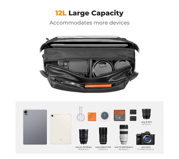 K&F Urban Wander Sling 12 L Czarny