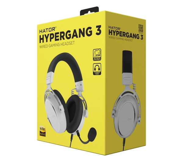Hator Hypergang 3 ESH06 Nauszne Biały