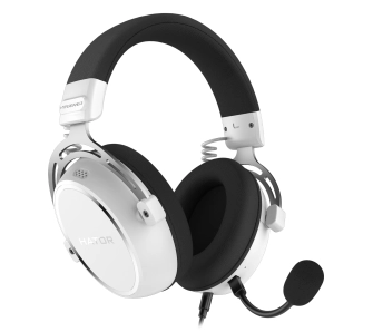 Słuchawki przewodowe z mikrofonem Hator Hypergang 3 ESH06 Nauszne Biały
