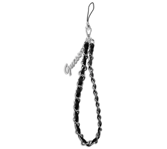 Zawieszka do telefonu Guess Chain Metal Logo Charm Czarny