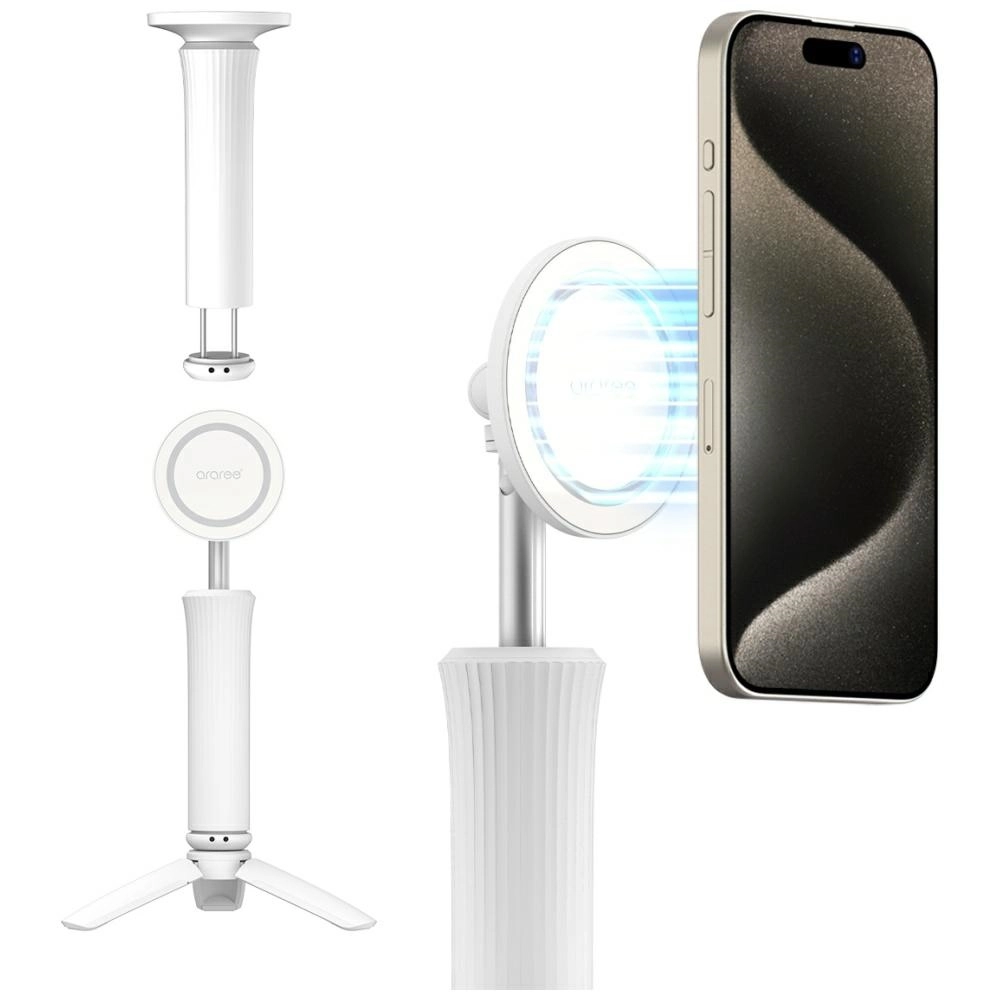 Selfie stick Araree Magfie Pod Lite Tripod MagSafe Biały