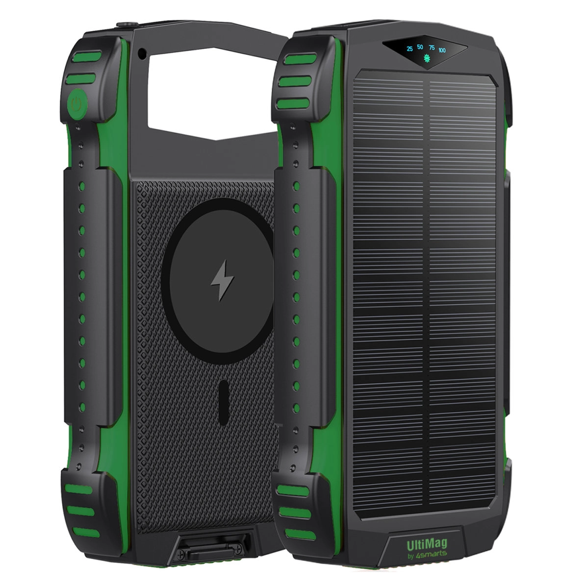 Powerbank solarny 4smarts TitanPack Rugged UltiMag 20000mAh 20W Czarno-zielony