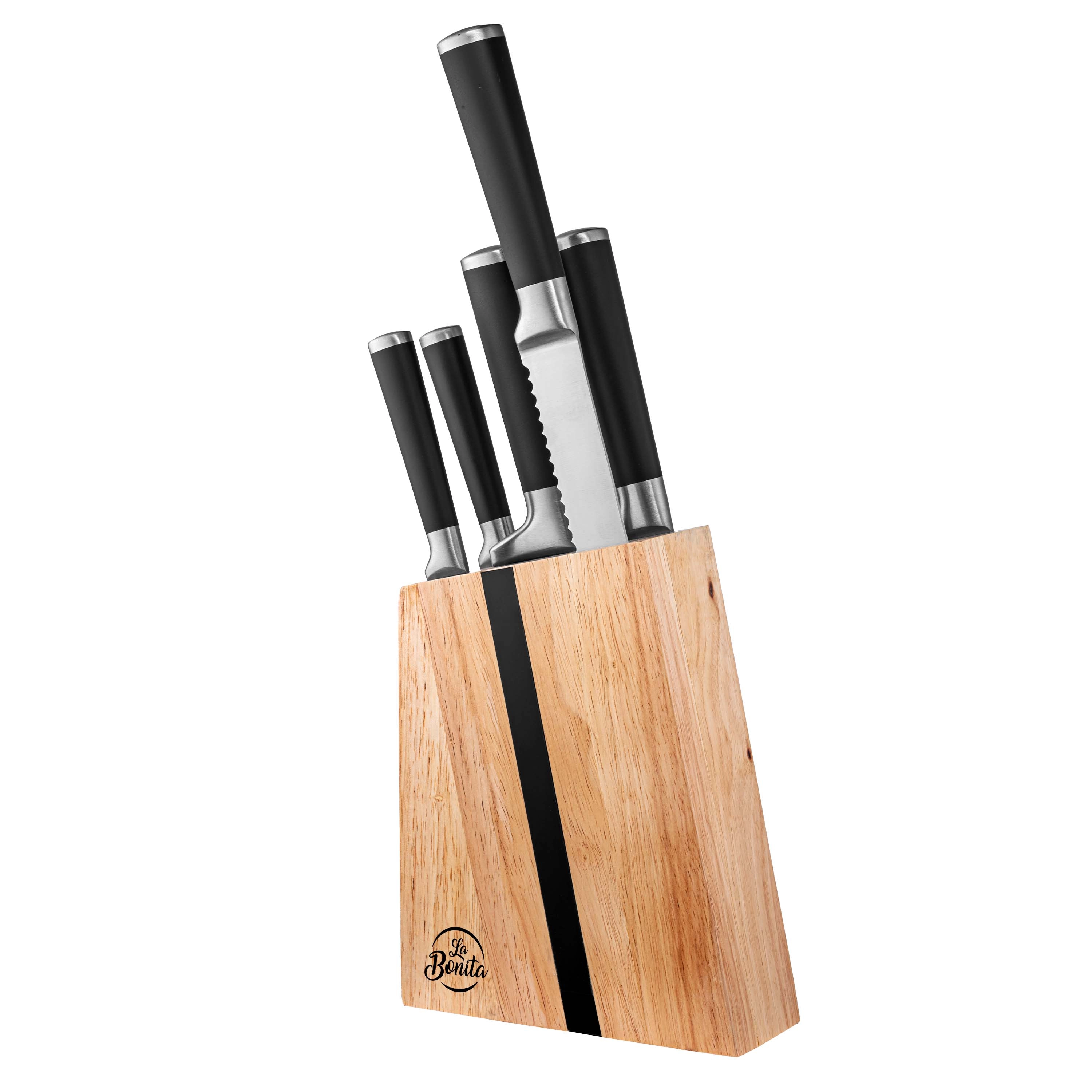 Zestaw noży La Bonita LB5ZNB03 w drewnianym bloku 6 elementów