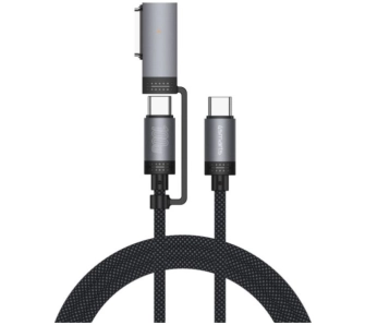 Kabel 4smarts USB-C 100W 2m z adapterem MagSafe Czarny