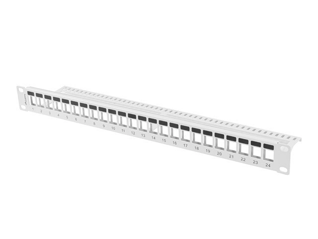 Patch panel Lanberg PPKS-1024-S PUSTY 24 PORT 1U 19" Szary