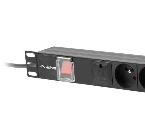 Lanberg RACK PDU 1U 16A 5x230V 2m Czarny