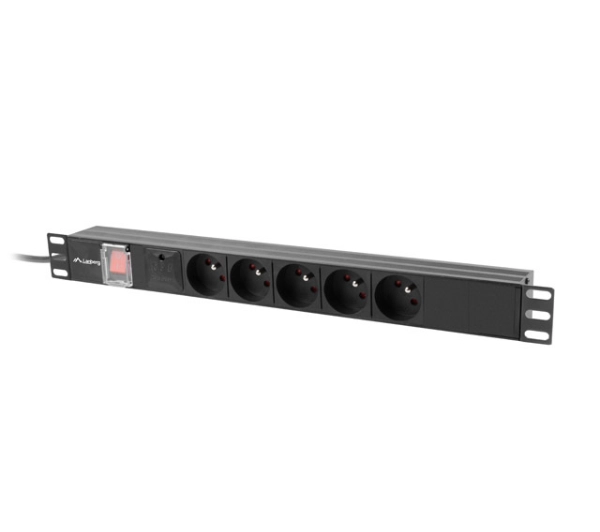Lanberg RACK PDU 1U 16A 5x230V 2m Czarny