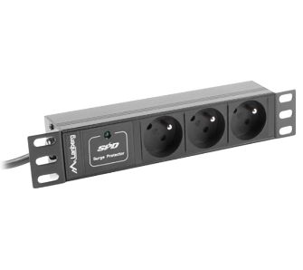 Listwa zasilająca Lanberg RACK PDU 1U 10A 3x230V 2m Czarny