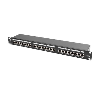 Patch panel Lanberg PPS5-1024-B 24 PORT 1U 19" KAT.5E FTP Czarny