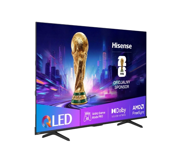 Hisense 85E7Q PRO 85" QLED 4K 144Hz Smart TV Funkcje AI Dolby Vision Dolby Atmos HDMI 2.1 - Kup na Raty - RRSO 0%