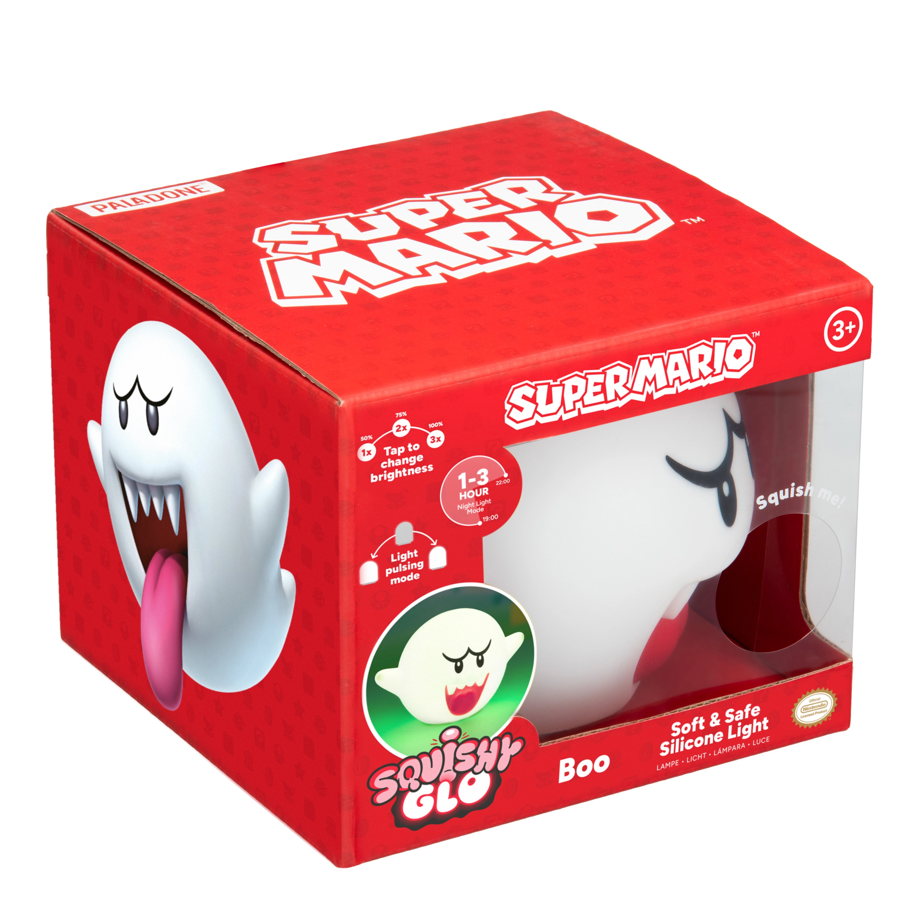 Lampka Paladone Squishy Glo Silicone Light Super Mario Boo