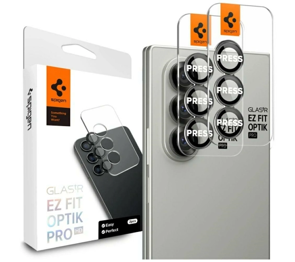 Spigen AGL09581 Optik Pro HD Glas.TR EZ FIT 2szt do Samsung Galaxy Z Fold7 Czarny