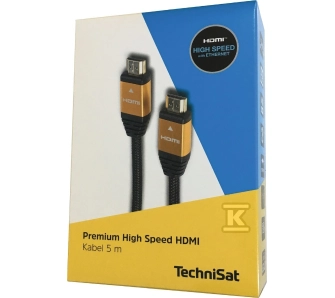 Kabel HDMI TechniSat 0005/7850 Premium High Speed 5m Czarny